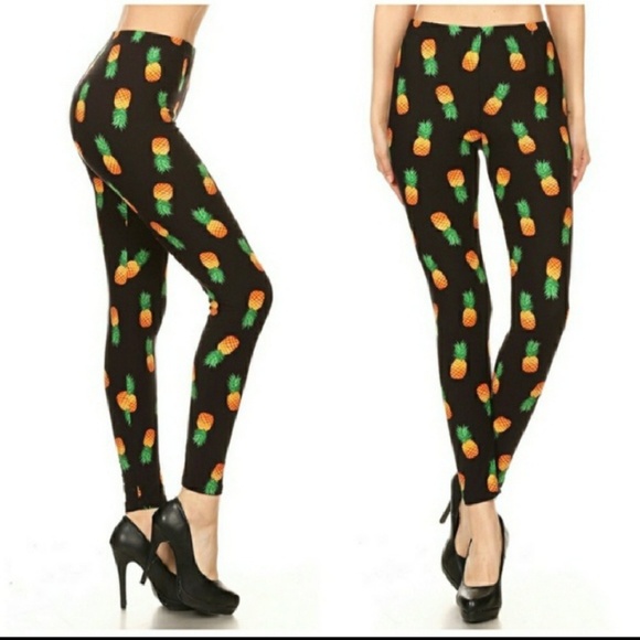 Pineapple Leggings Soft Material - Picture 1 of 5
